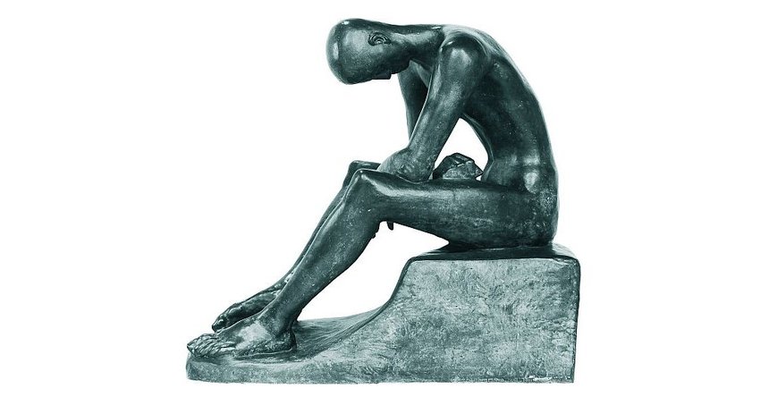 Lehmbruck-staty, liggande format